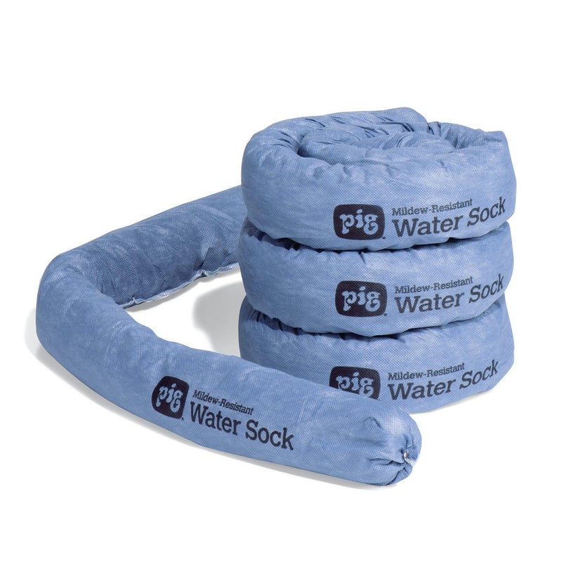 PIG Mildew-Resistant Absorbent Sock | Water Absorbing Snake | 3" W x 4' L | Absorbs up to 1 gal per Sock | 4 Count | PIG106 - Image 1